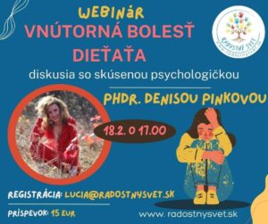 Pozvánka na webinár Vnútorná bolesť dieťaťa